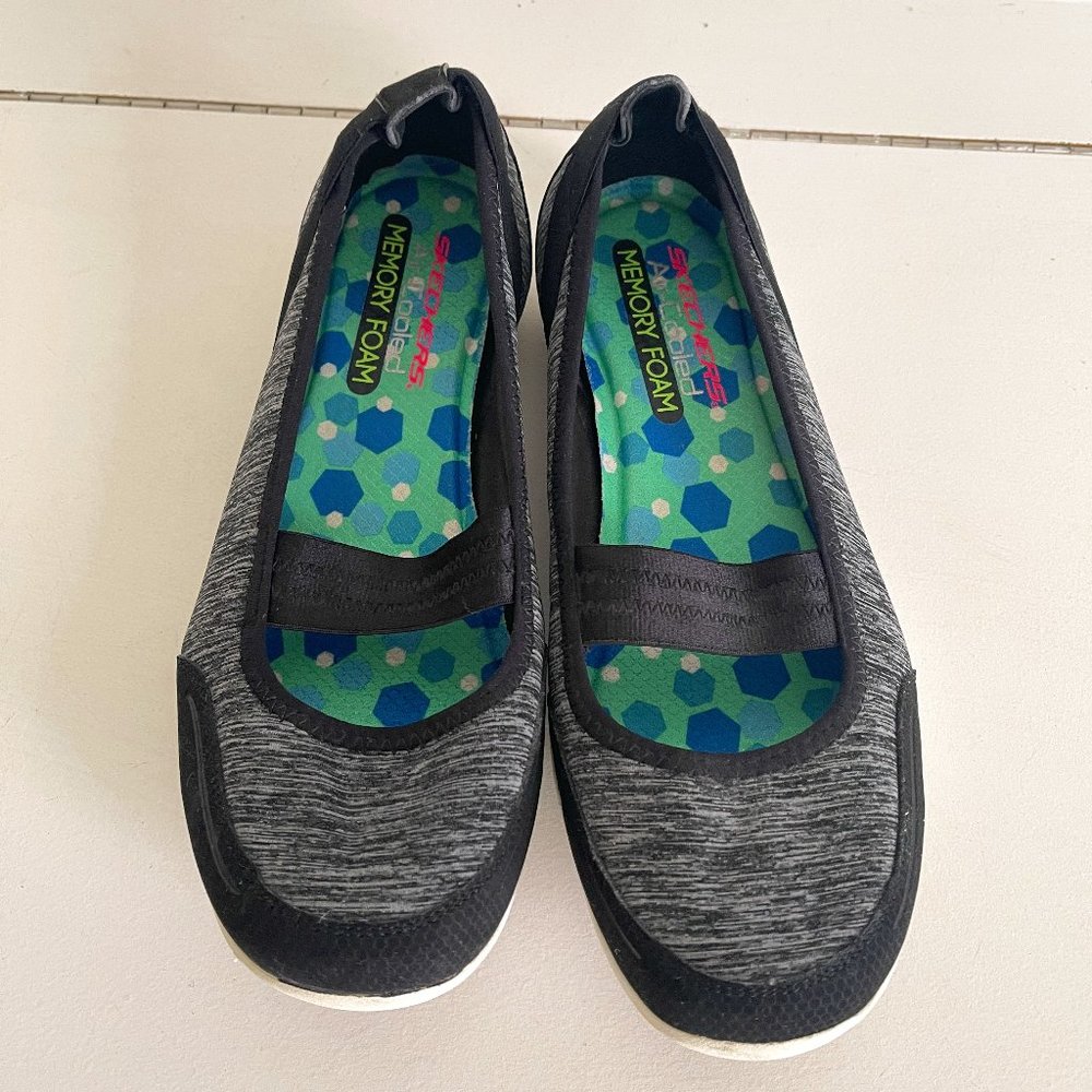 Skechers Women's Mary Jane Flats Air Cooled Memory Foam Comfort Shoes Size 8.5